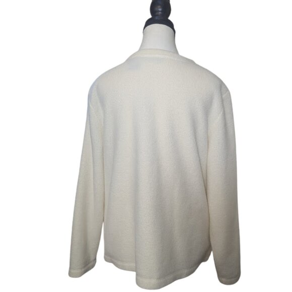 Vintage Cottagecore Blair Embroidered Bird Fleece Cardigan Woodland Fairy Cozy L - Picture 5 of 14